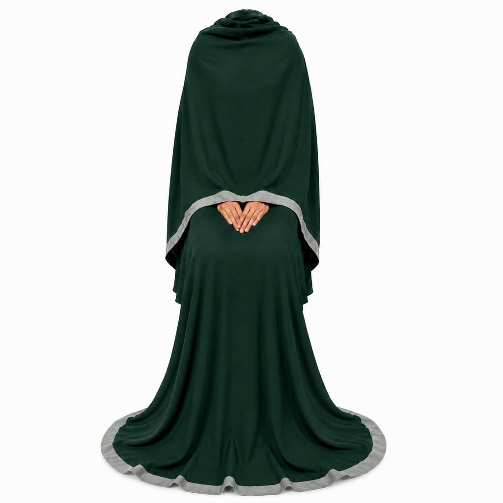 Soft Crush Abaya – Bottle Green II