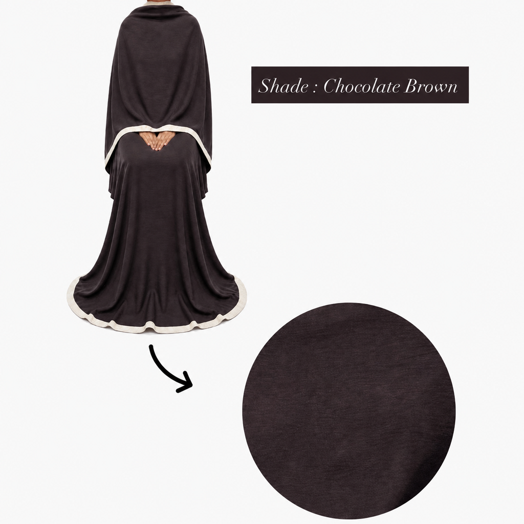 Soft Crush Abaya – Chocolate Brown