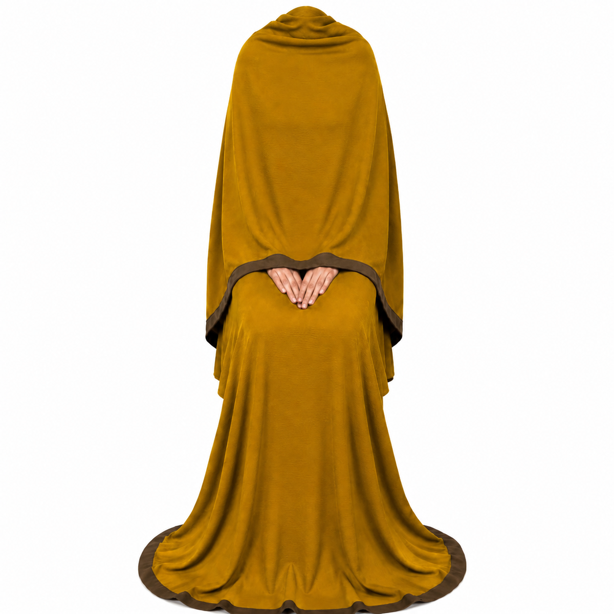 Soft Crush Abaya – Golden Mustard