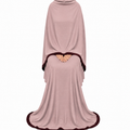 Soft Crush Abaya – Nude Mauve
