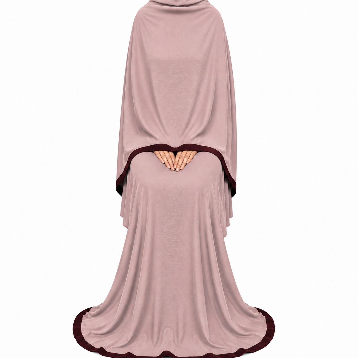 Soft Crush Abaya – Nude Mauve
