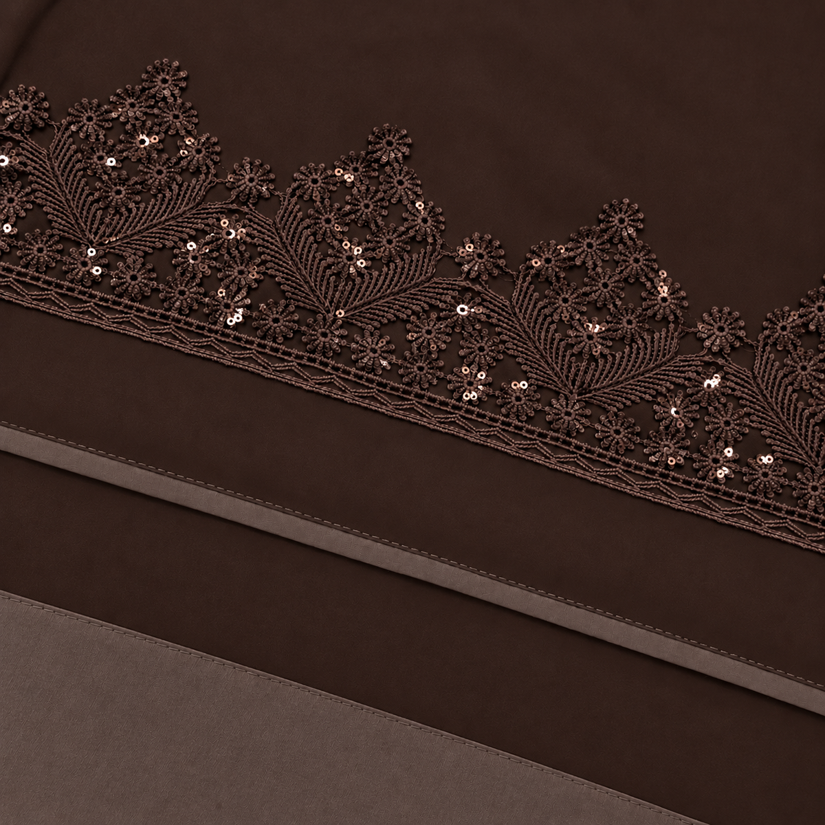 Dubai Abaya | Espresso Brown With Deep Taupe