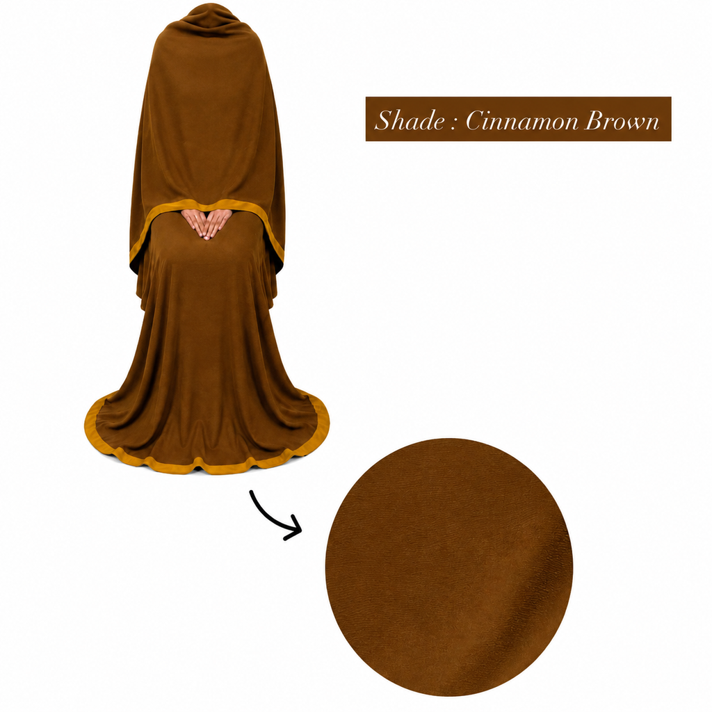 Soft Crush Abaya – Cinnamon Brown