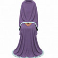 Soft Crush Abaya – Muted Plum