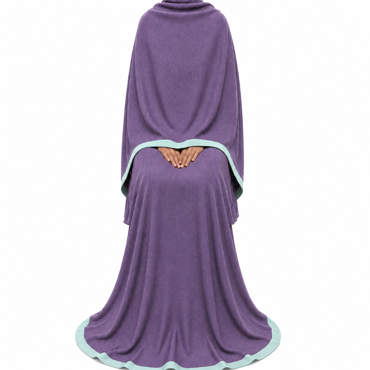 Soft Crush Abaya – Muted Plum