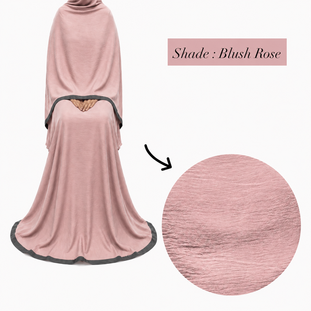 Soft Crush Abaya – Blush Rose II