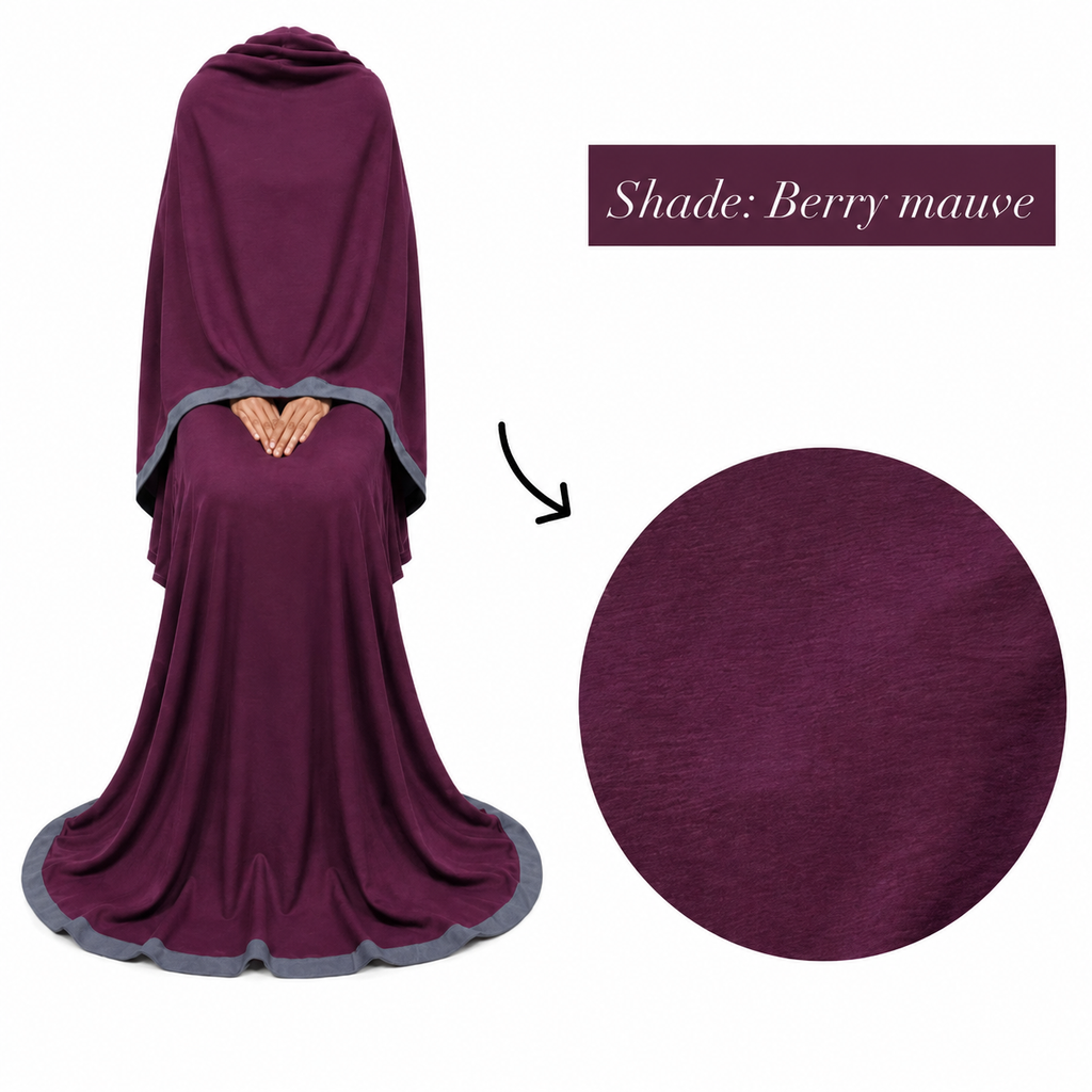 Soft Crush Abaya – Berry Mauve II