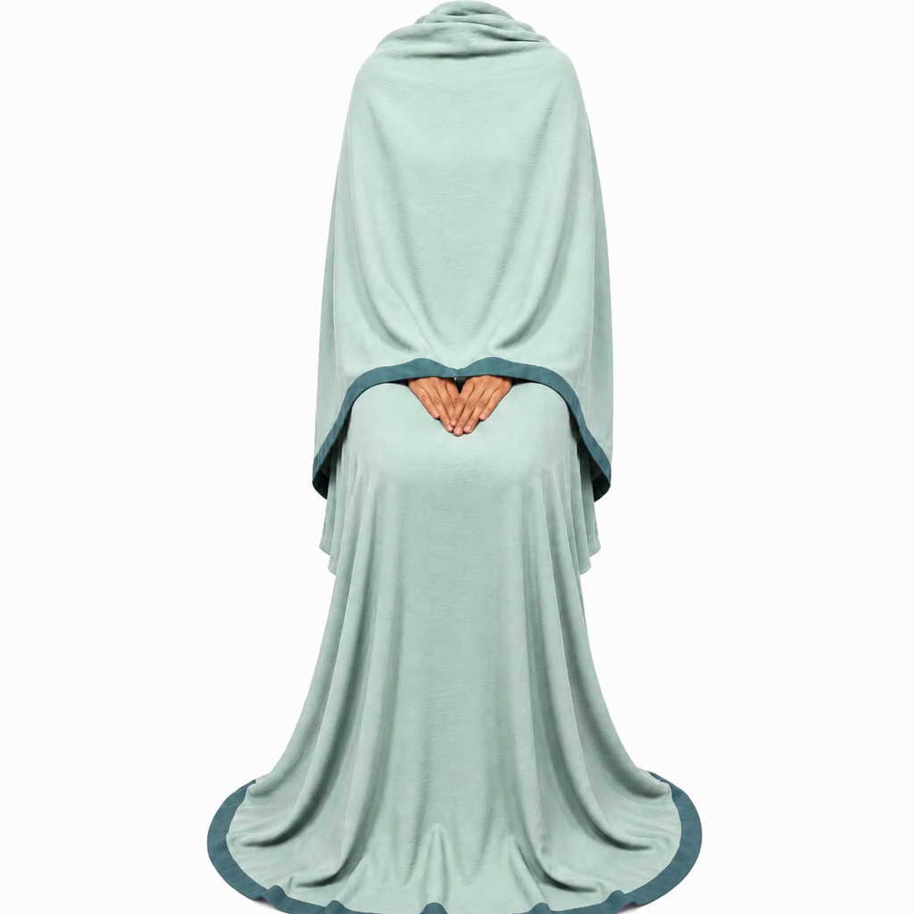 Soft Crush Abaya – Frosted Sage II