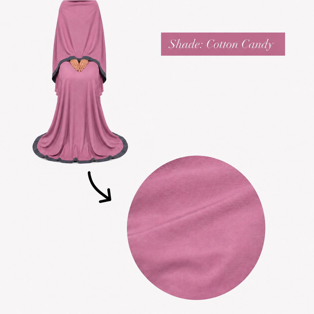 Soft Crush Abaya – Cotton Candy