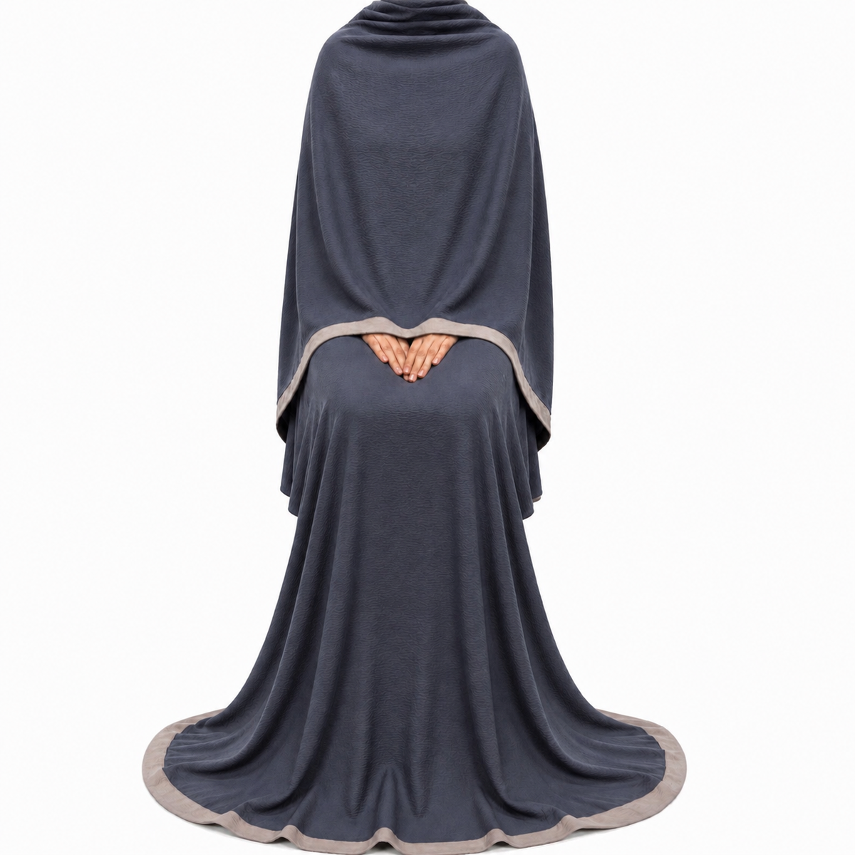 Soft Crush Abaya – Dark Slate