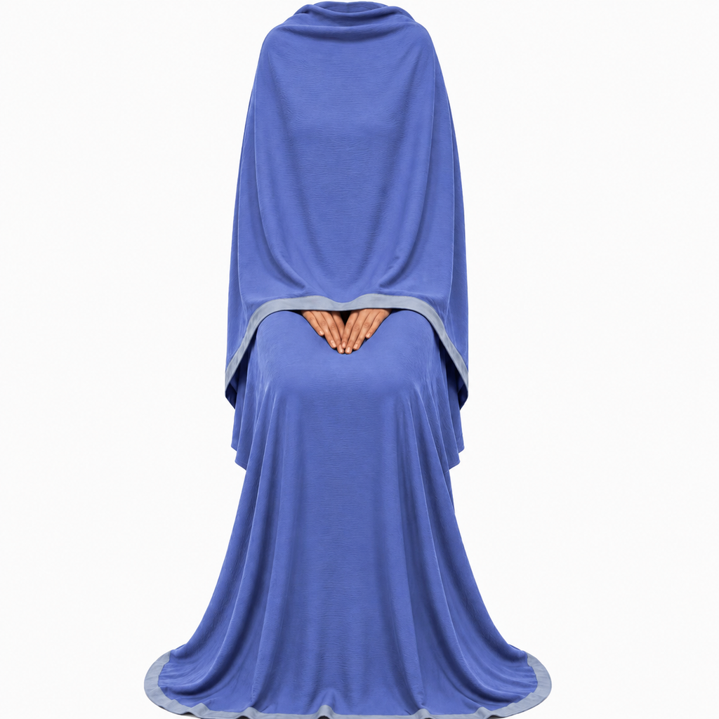 Soft Crush Abaya – Dark Periwinkle II
