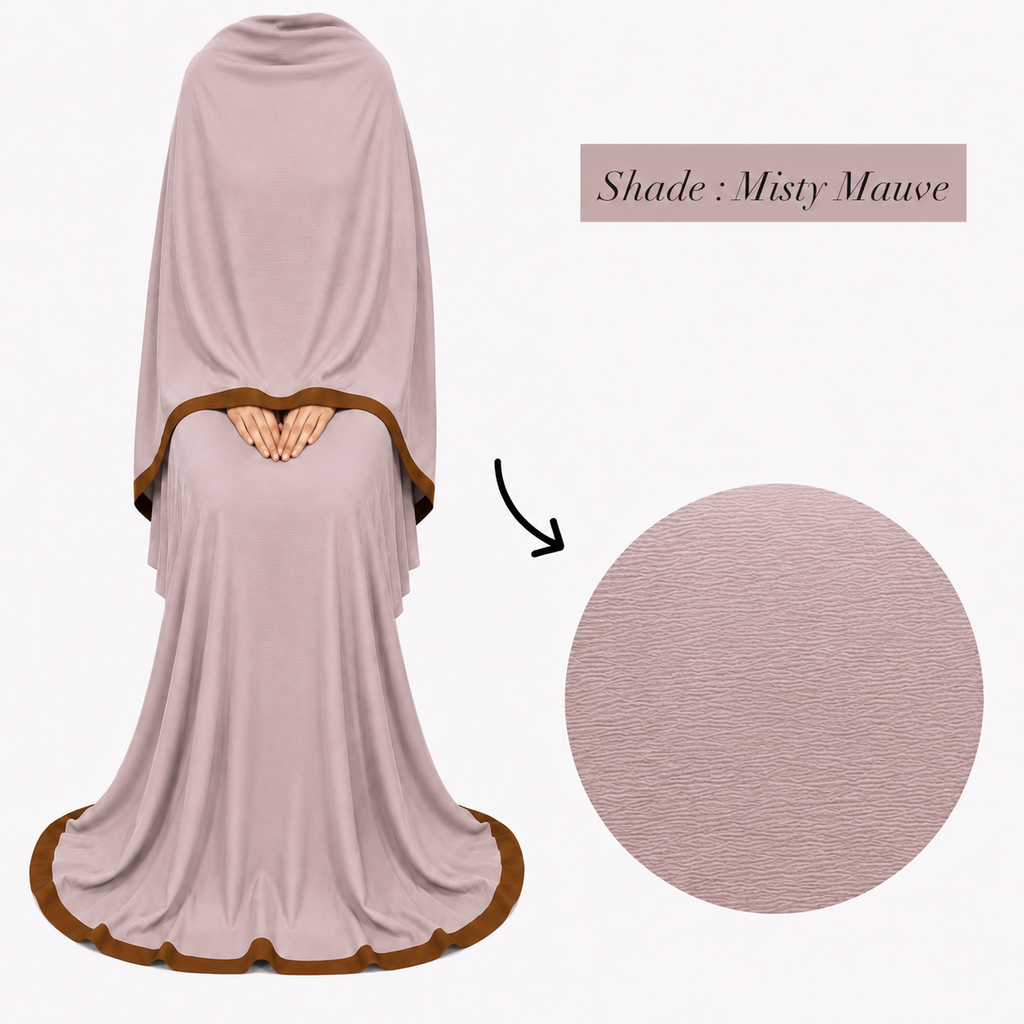 Soft Crush Abaya – Misty Mauve