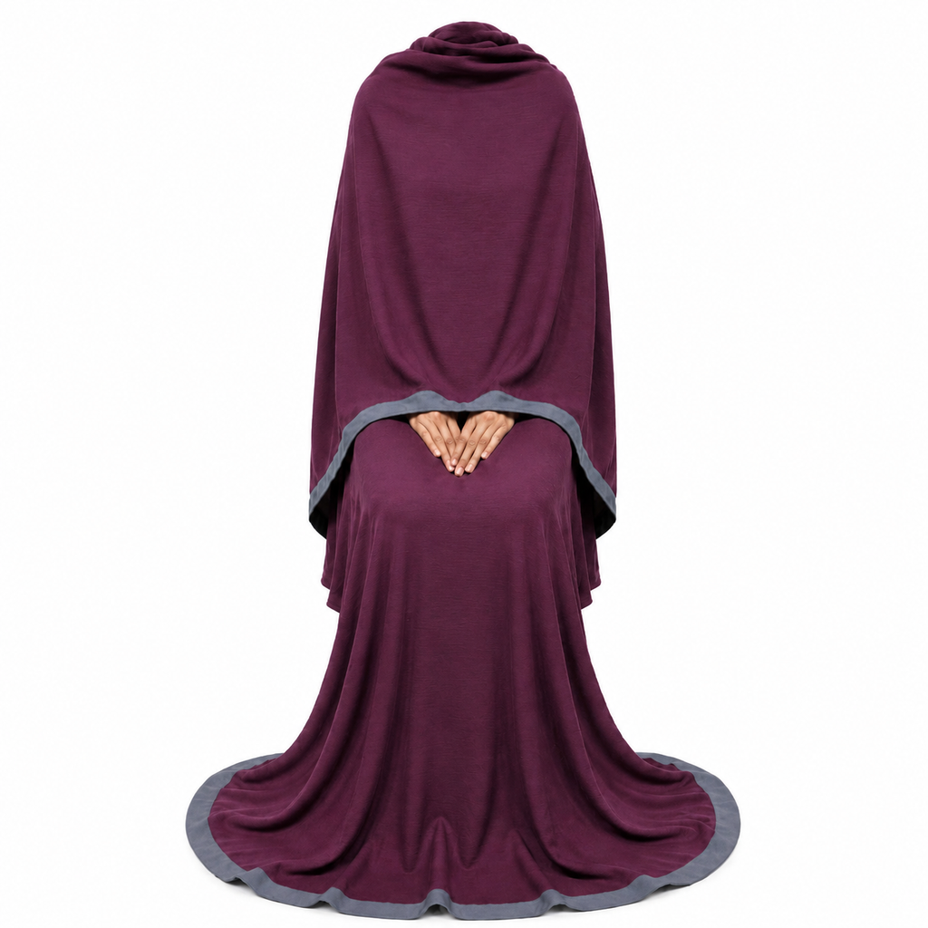 Soft Crush Abaya – Berry Mauve II