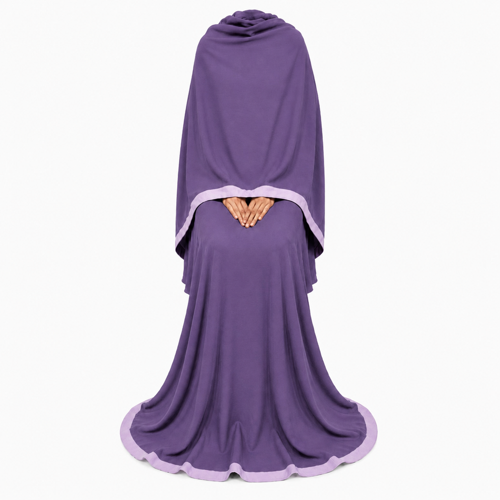 Soft Crush Abaya – Dusty Violet