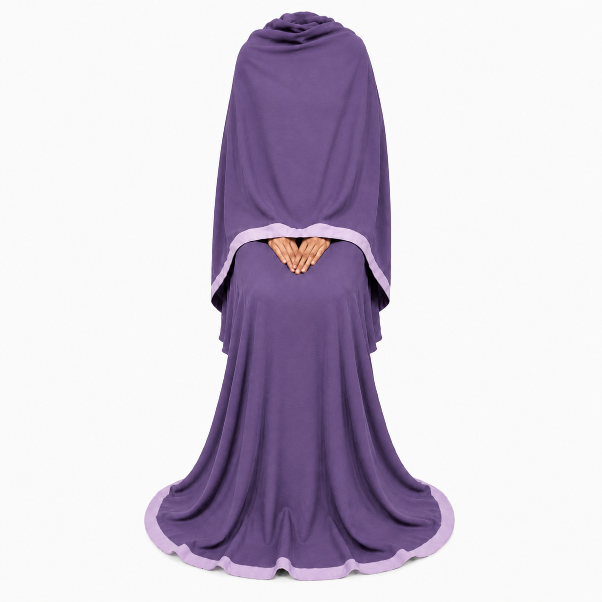 Soft Crush Abaya – Dusty Violet