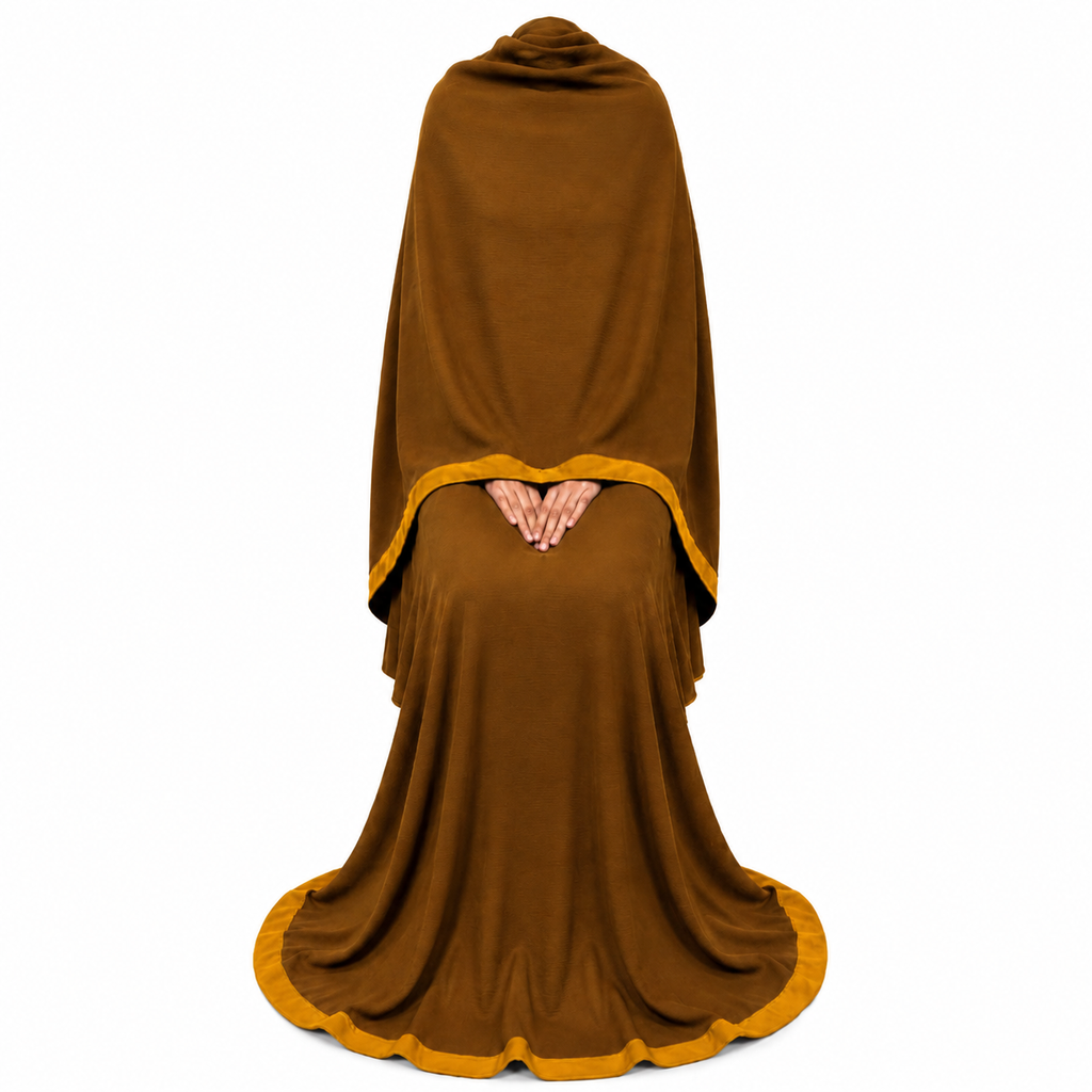 Soft Crush Abaya – Cinnamon Brown