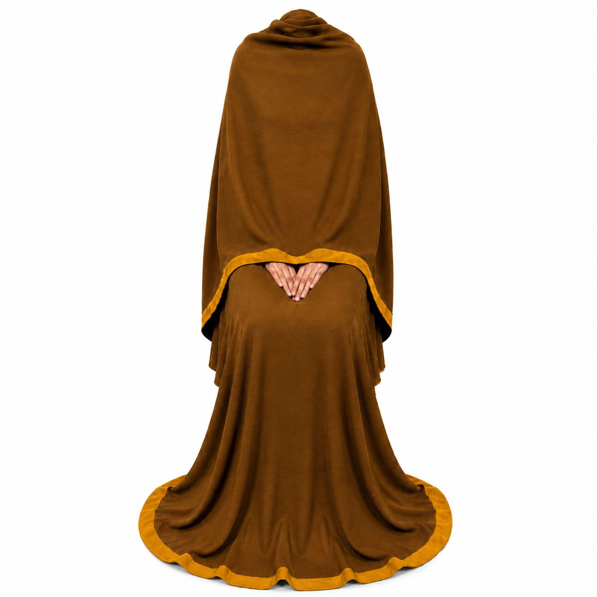 Soft Crush Abaya – Cinnamon Brown
