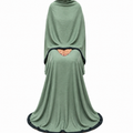 Soft Crush Abaya – Sage Green