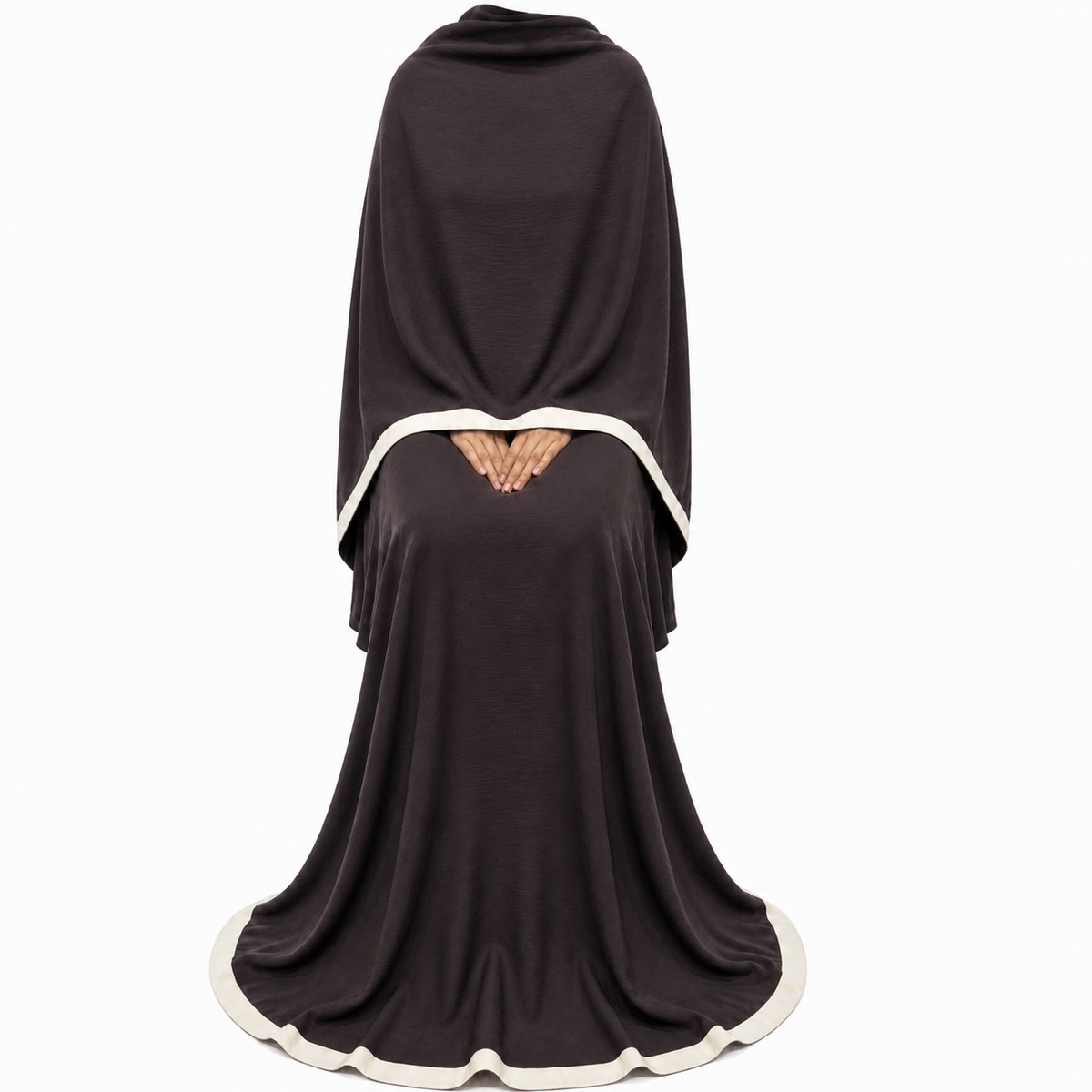Soft Crush Abaya – Chocolate Brown