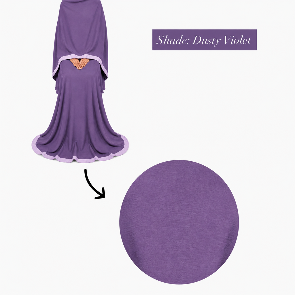 Soft Crush Abaya – Dusty Violet