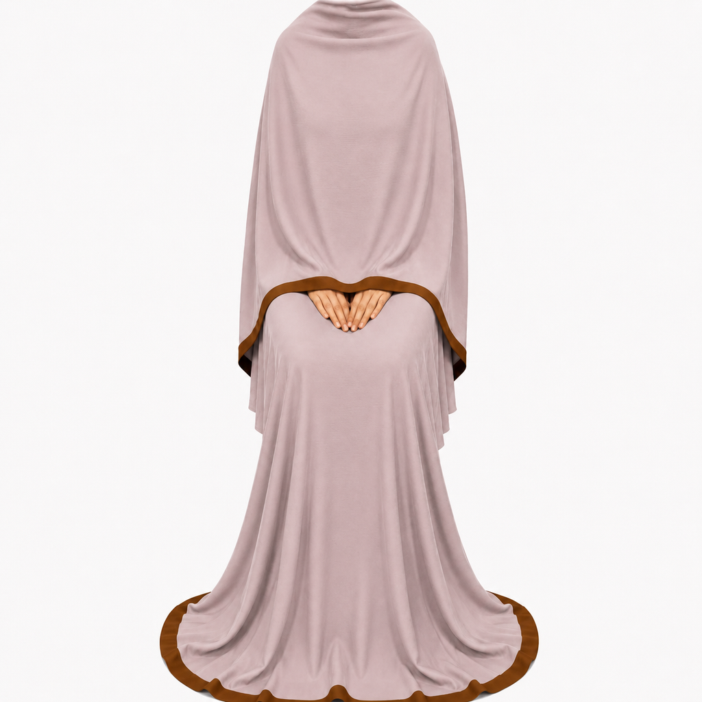 Soft Crush Abaya – Misty Mauve