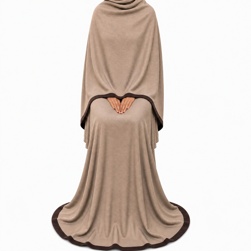 Soft Crush Abaya – Latte