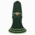 Soft Crush Abaya – Dark Olive (Sage Trim)