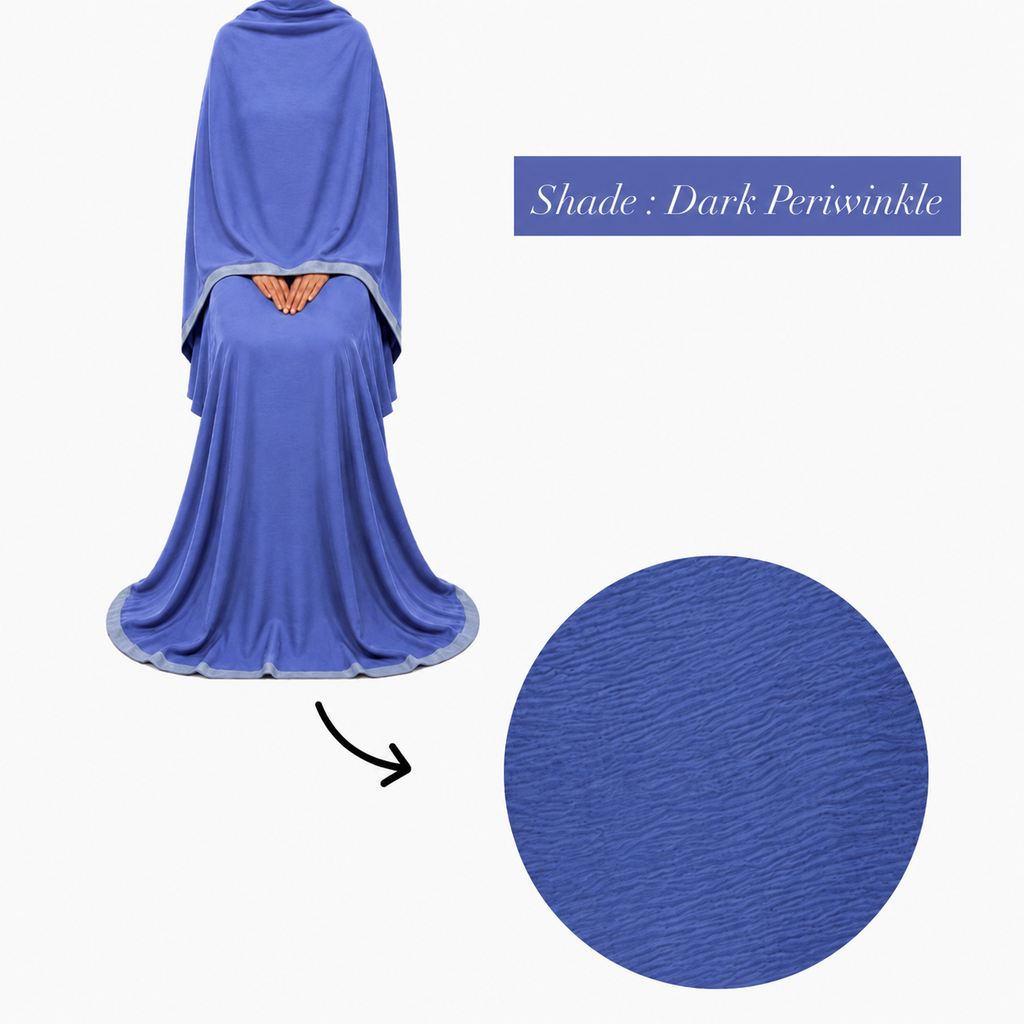 Soft Crush Abaya – Dark Periwinkle II