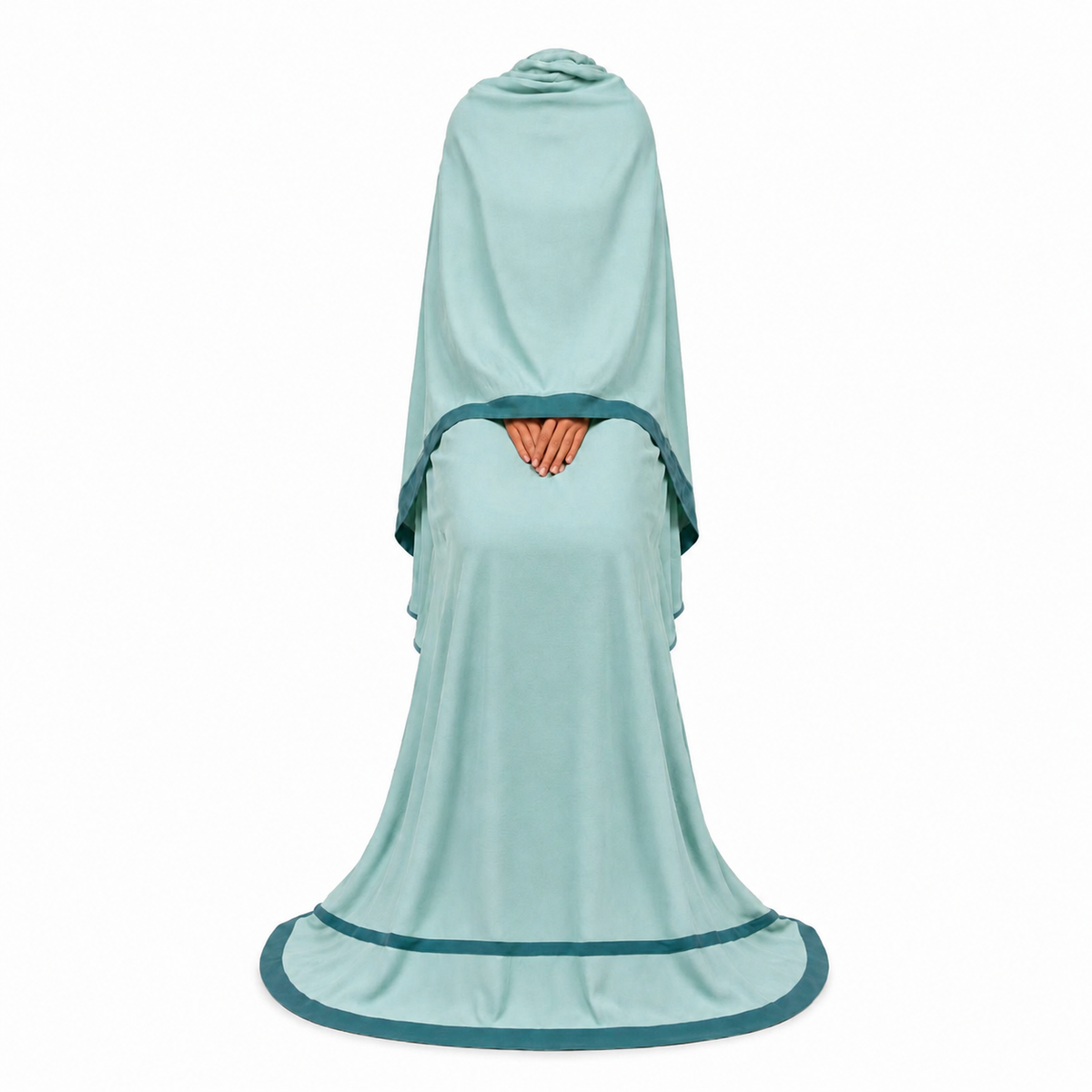 Soft Crush Abaya – Frosted Sage