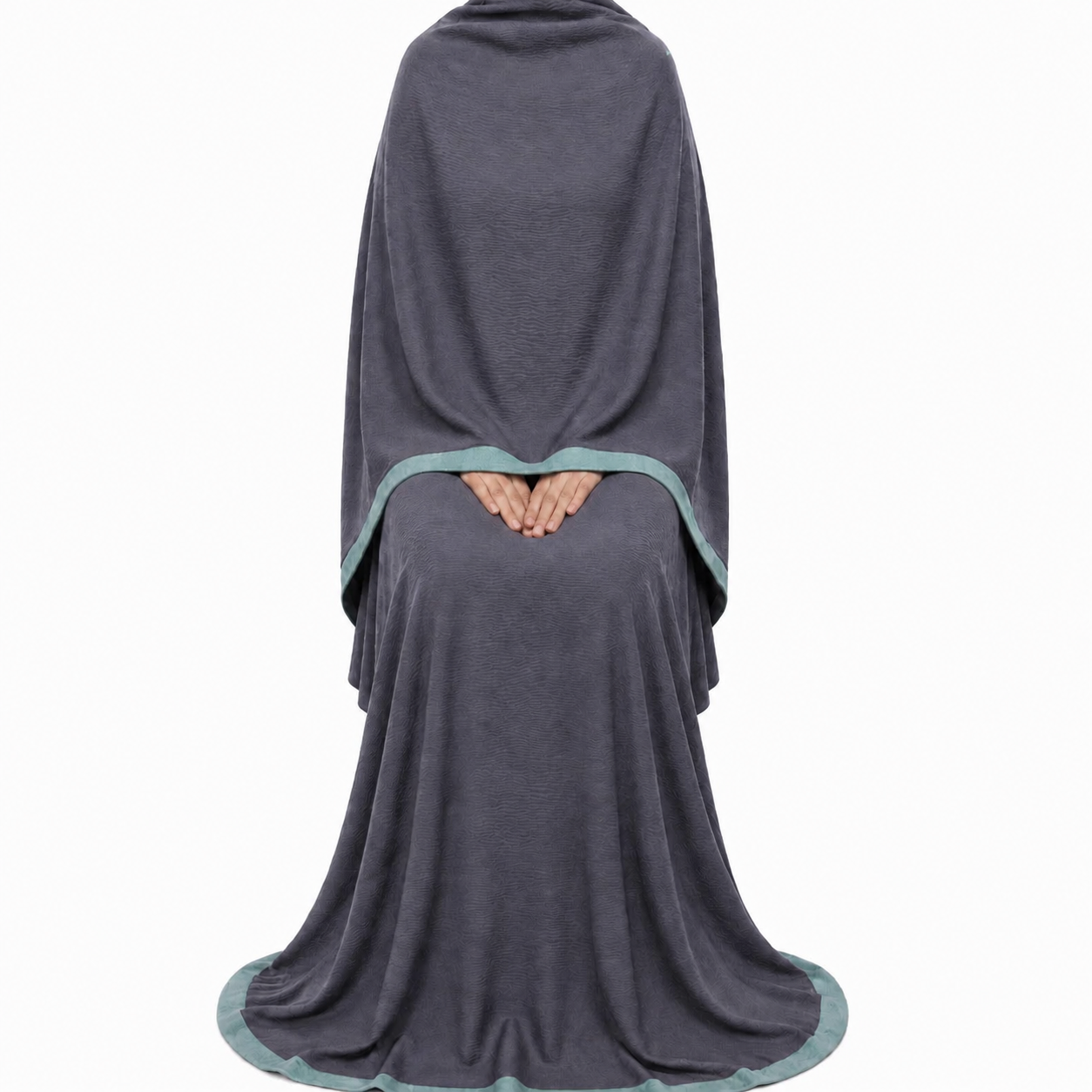 Soft Crush Abaya – Dark Slate II