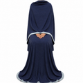 Soft Crush Abaya – Dark Navy II