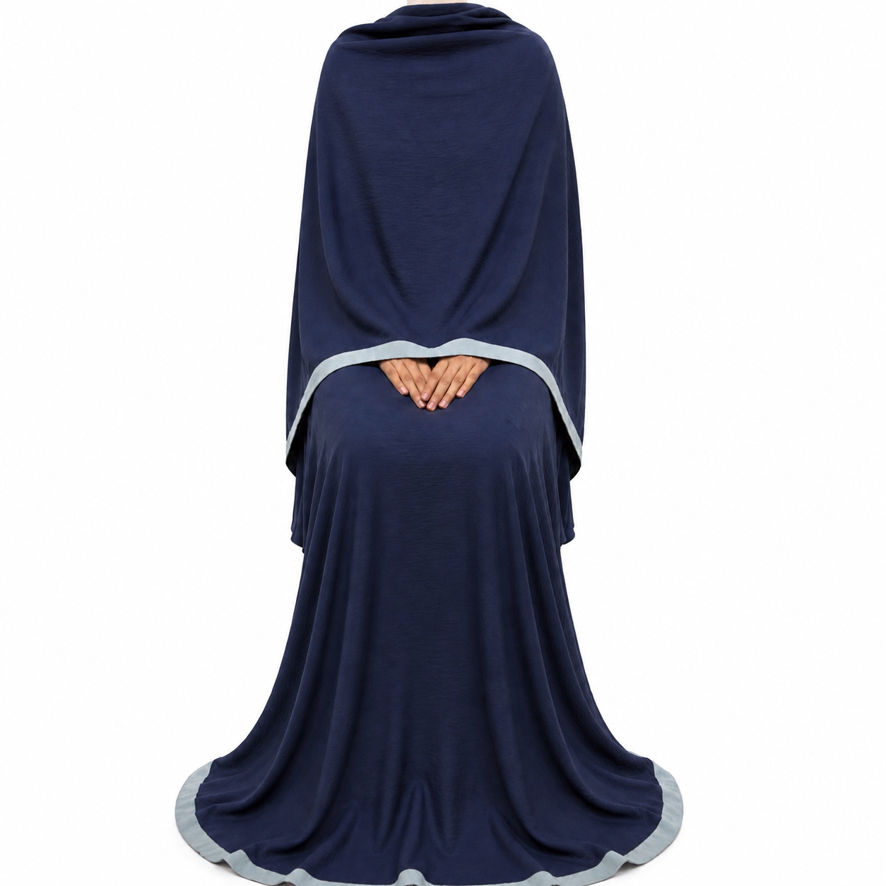 Soft Crush Abaya – Dark Navy II