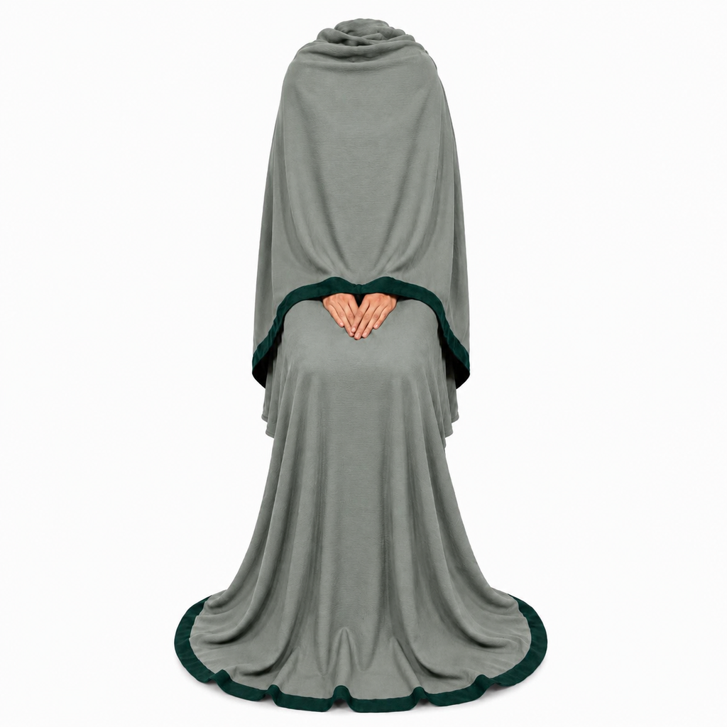 Soft Crush Abaya – Dusty Sage
