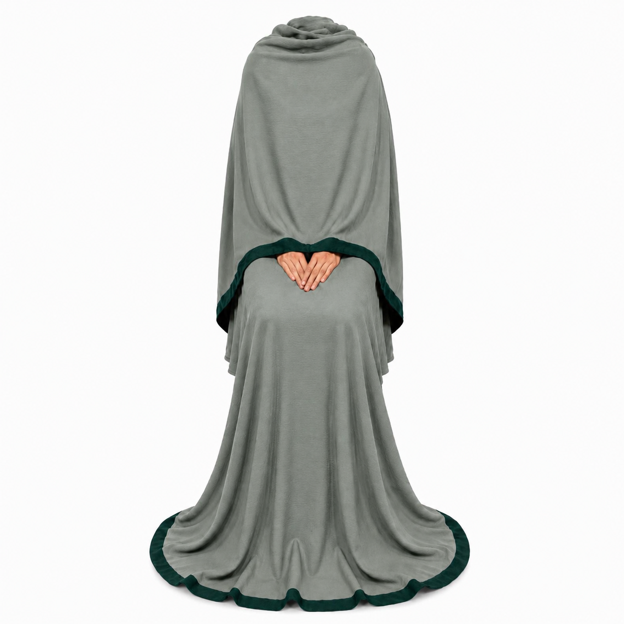 Soft Crush Abaya – Dusty Sage