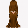 Soft Crush Abaya – Caramel Brown