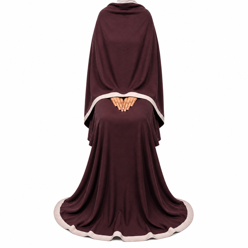 Soft Crush Abaya – Cherry Mocha