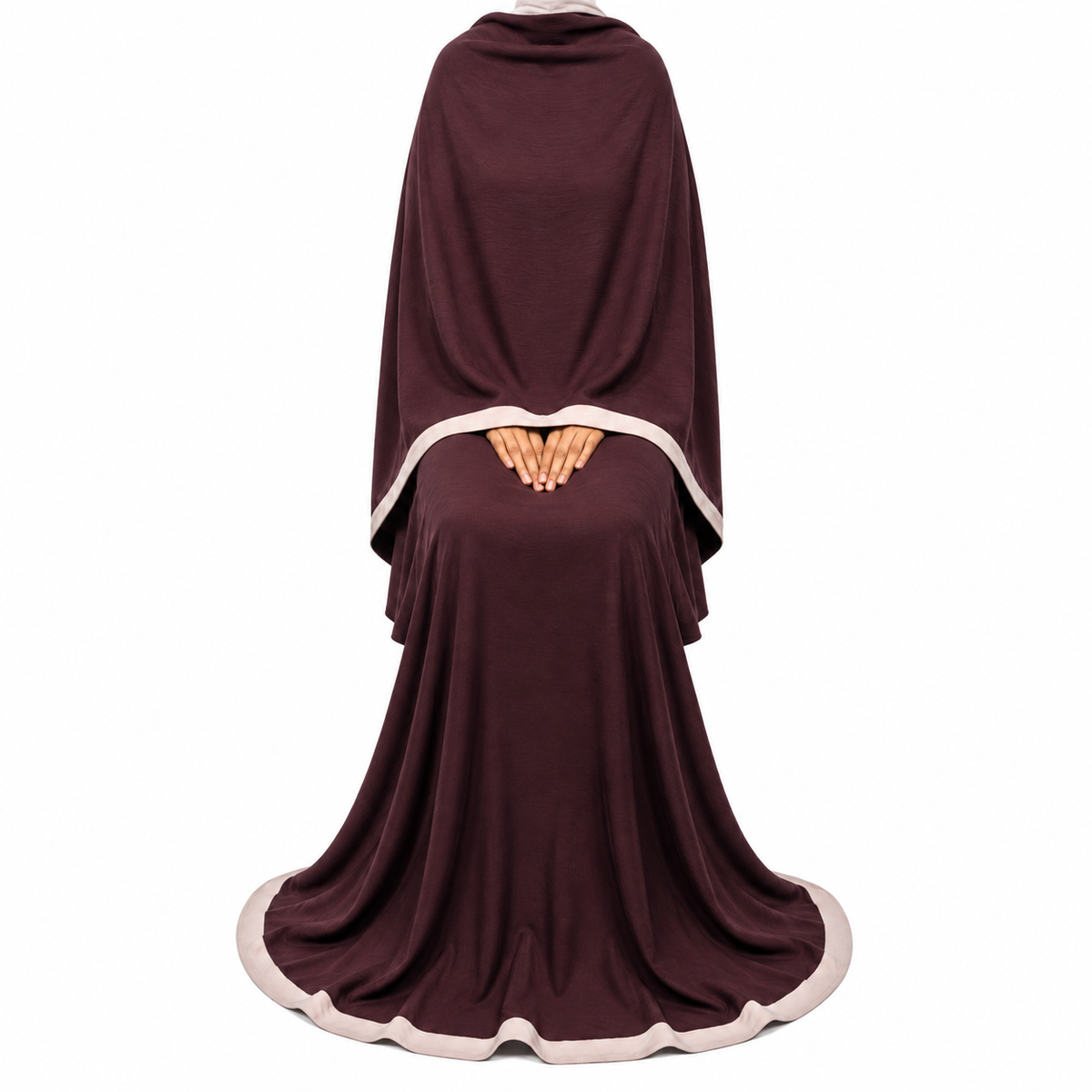 Soft Crush Abaya – Cherry Mocha