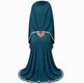 Soft Crush Abaya | Deep Teal