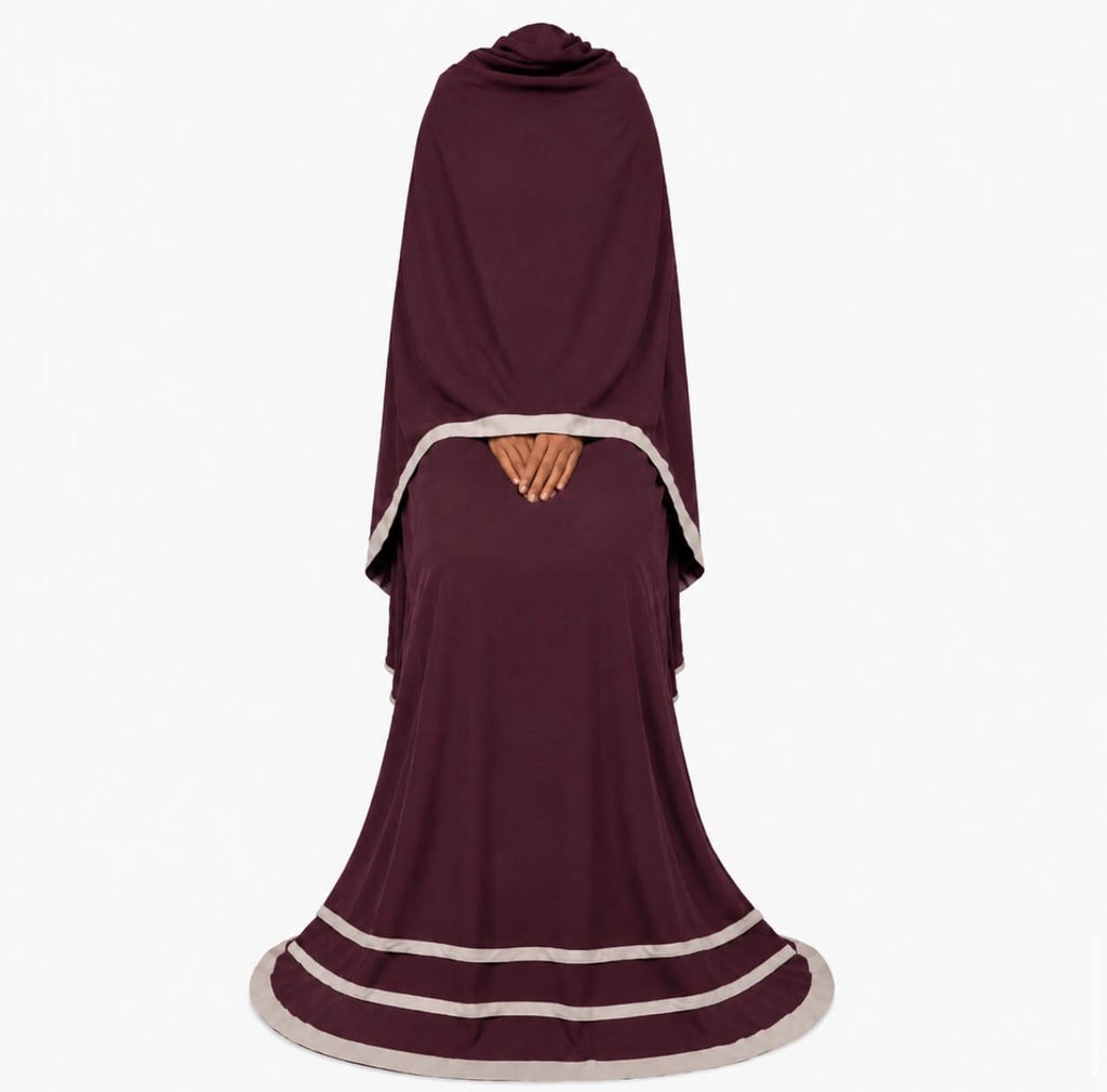 Soft Crush Abaya | Cherry Mocha