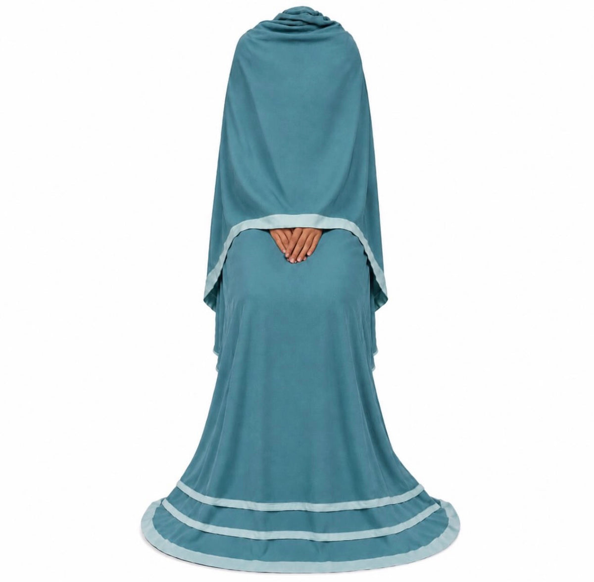 Soft Crush Abaya | Ocean Teal