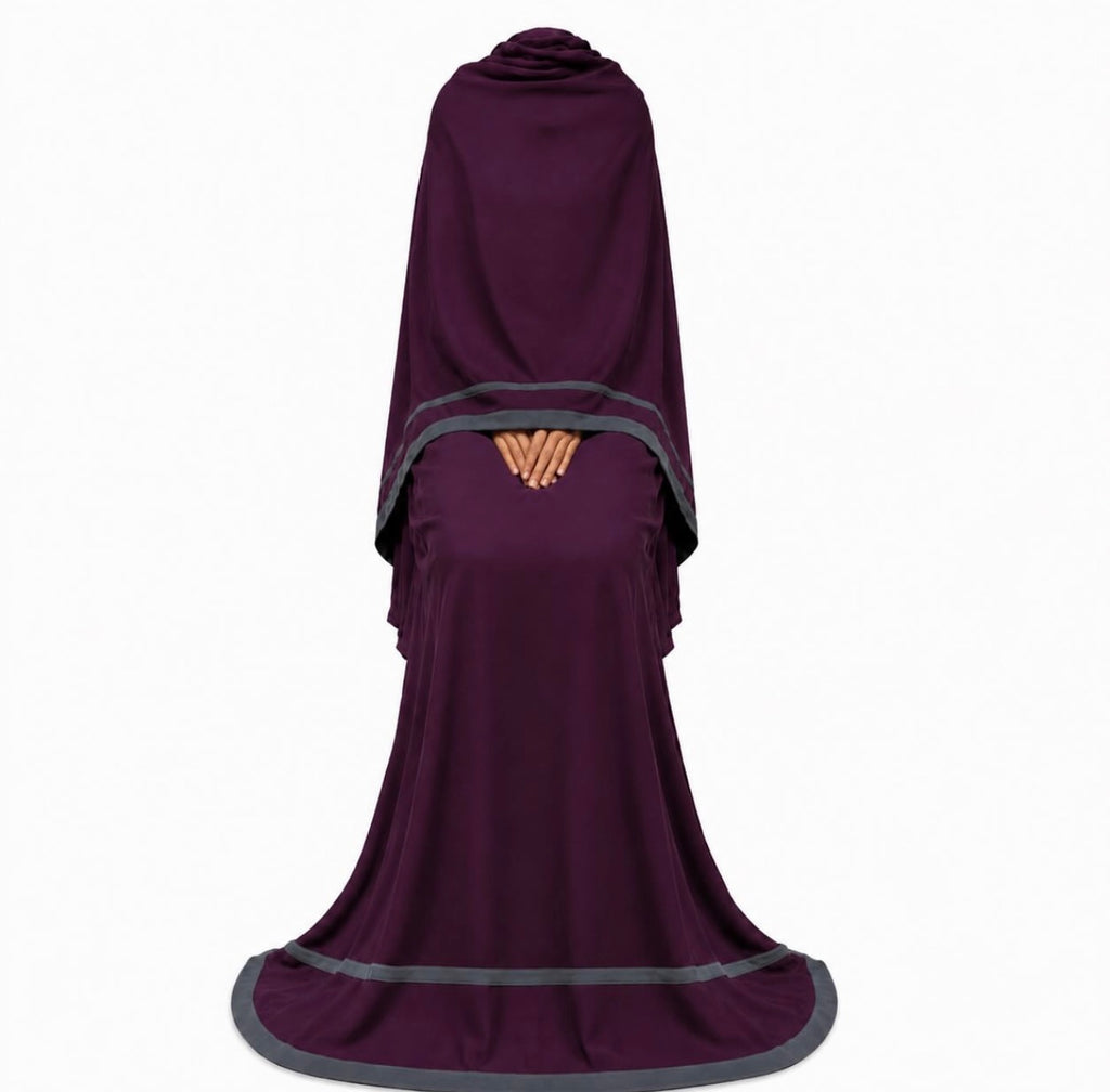 Soft Crush Abaya | Berry Mauve