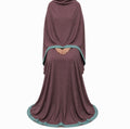 Textured Crepe Abaya | Mauve Taupe