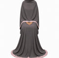 Soft Crush Abaya | Mauve Grey