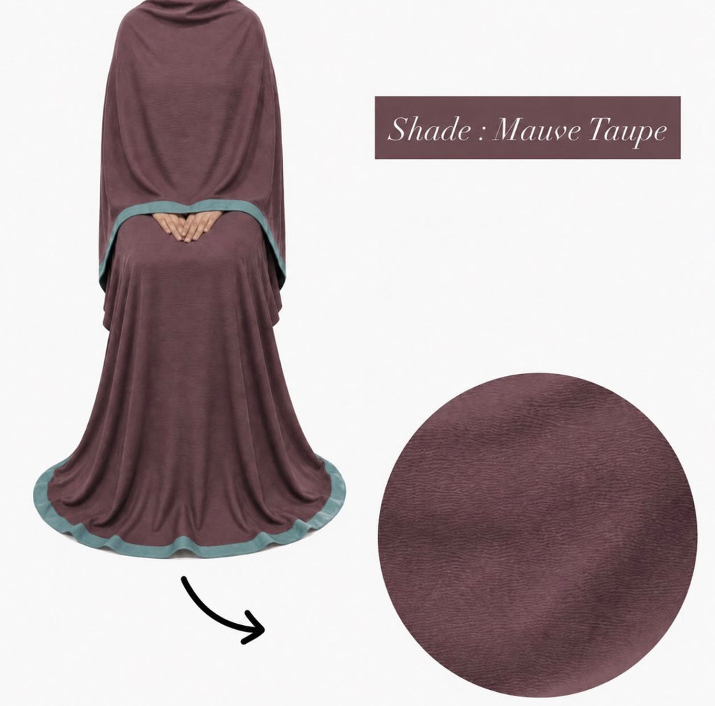 Soft Crush Abaya Mauve Taupe