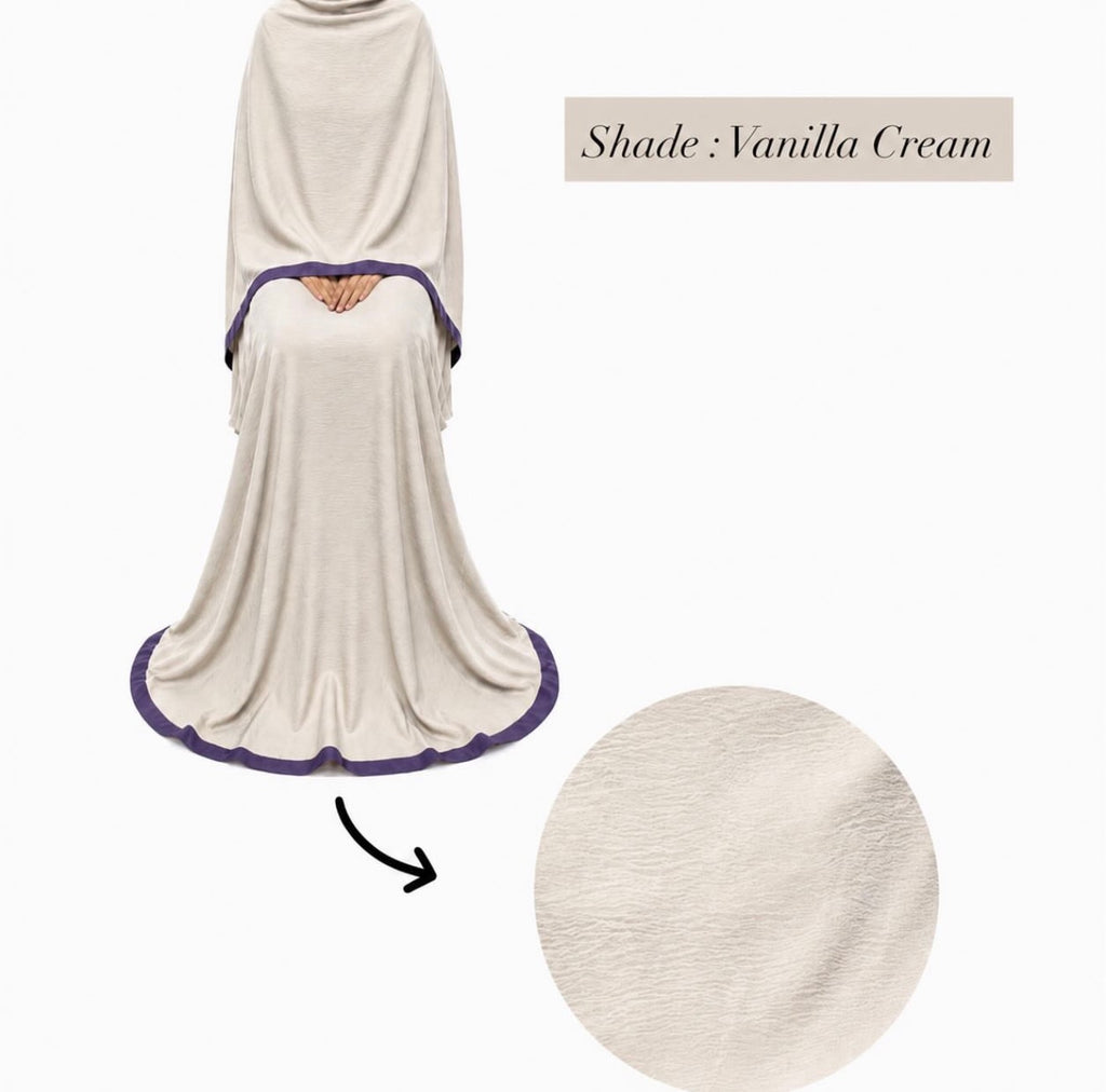 Soft Crush Abaya Vanilla Cream
