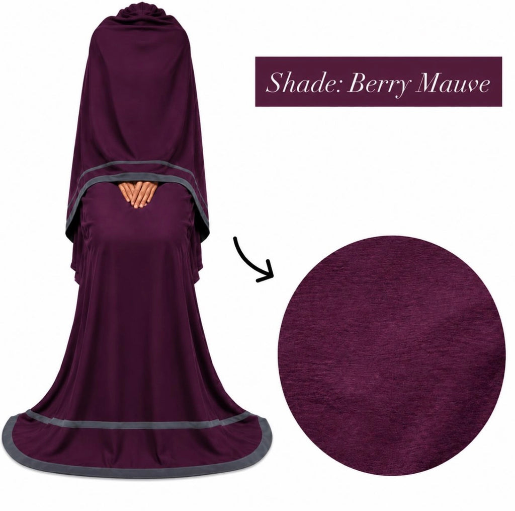 Soft Crush Abaya Berry Mauve