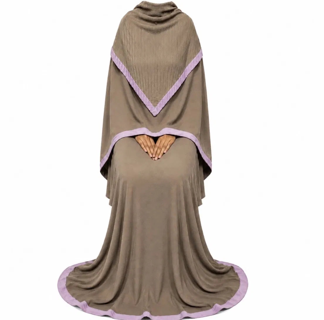 Soft Crush Abaya | Mushroom Brown