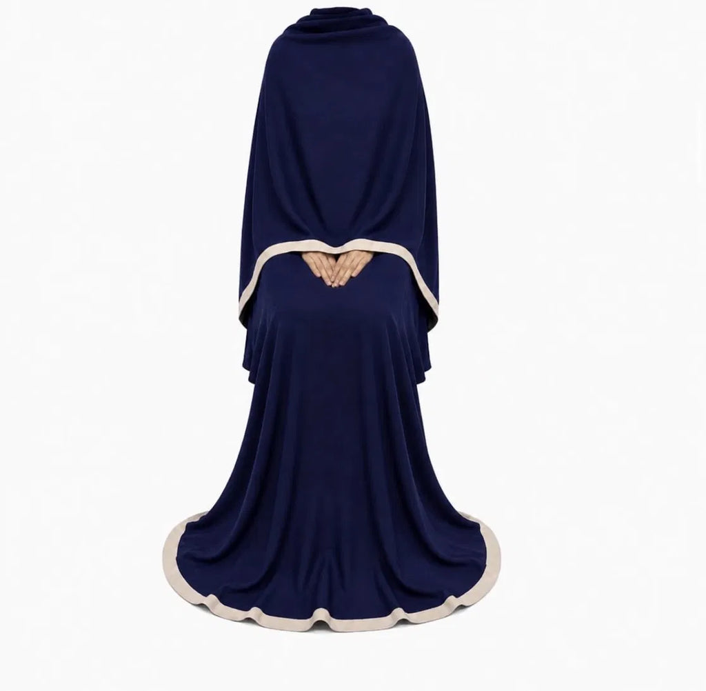 Soft Crush Abaya | Dark Navy