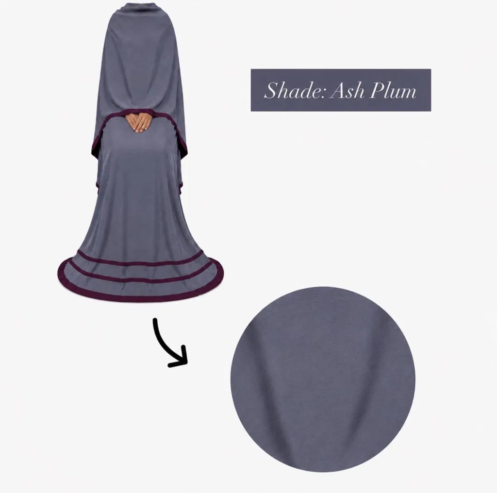 Soft Crush Abaya | Ash Plum