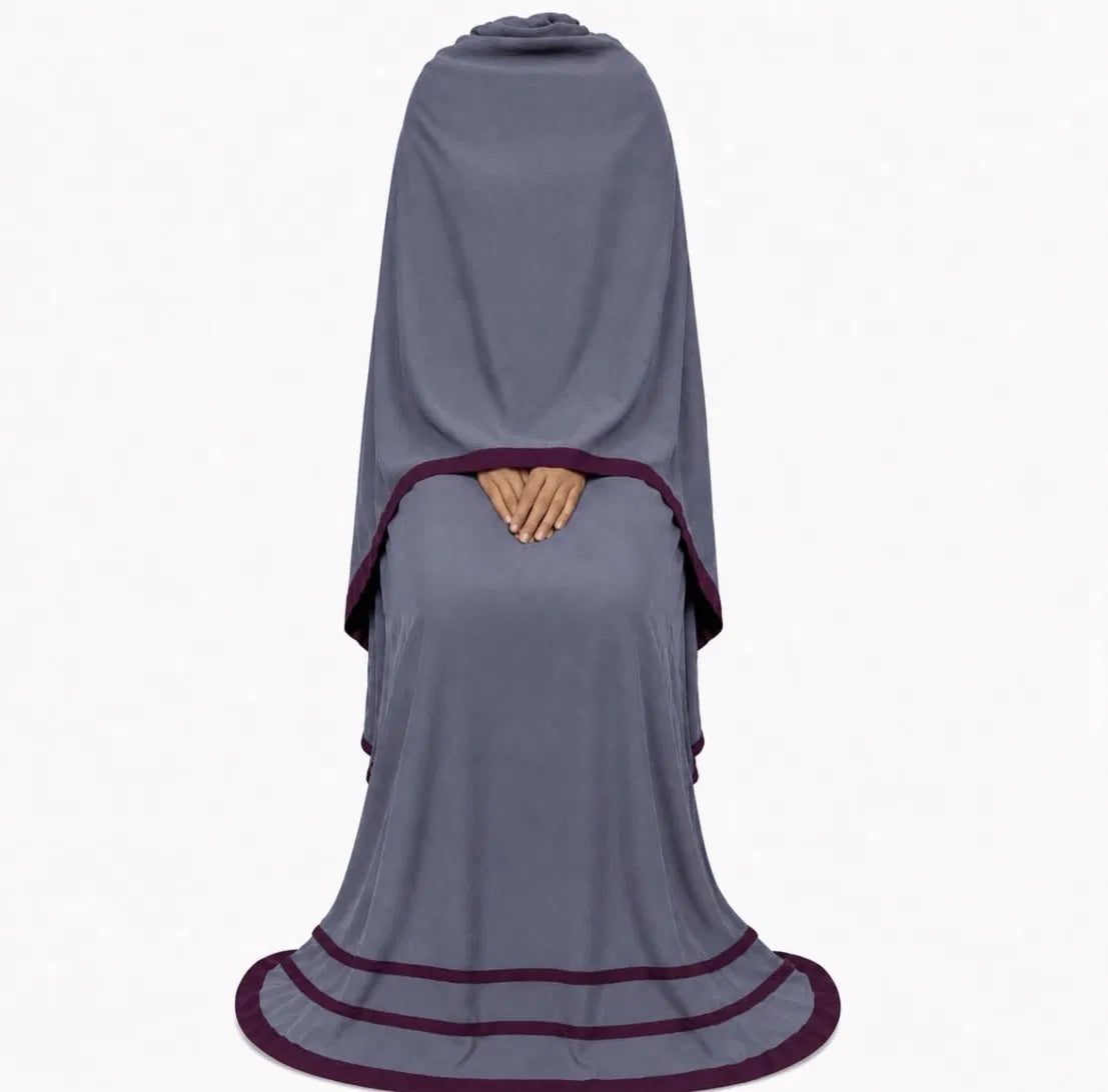 Soft Crush Abaya | Ash Plum